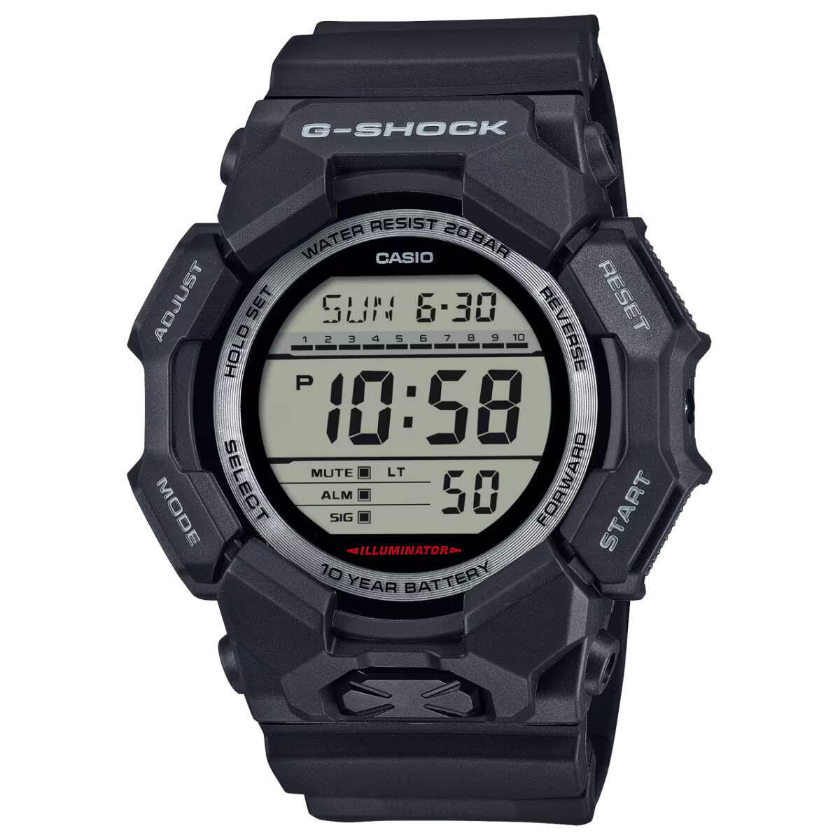 Casio Herren Hellgrau/Schwarz Chronograph G-Shock, (, Silberfarben, Grau), Armbanduhren, Chronograph, Quarzuhr, Armbanduhr,Uhr, Digit... - Bild 2