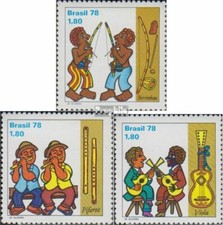 brésil 1662-1664 (complète edition) neuf avec gomme originale 1978 musique