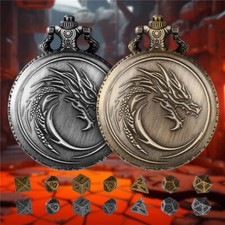 7pcs Polyhedral Metal Dices for Dungeon and Dragons in Dragon Pocket Case DND