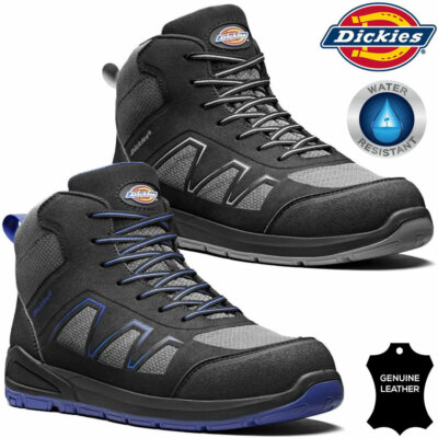 Mens DICKIES Safety Boots Leather Steel 