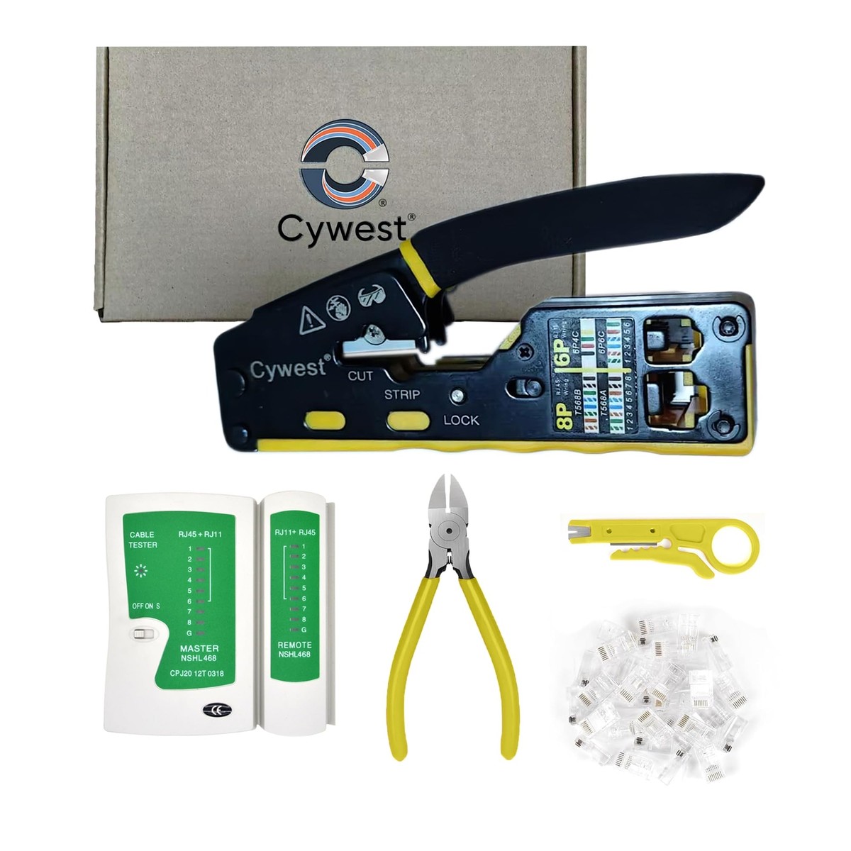 Fluke Networks Network Tool Kit, Punch Down Tool Rj45 Connectors