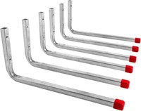 6X Wandhaken GeräTe Garage 350X165 Mm L-Haken 30 Kg Allzweck Universalhaken