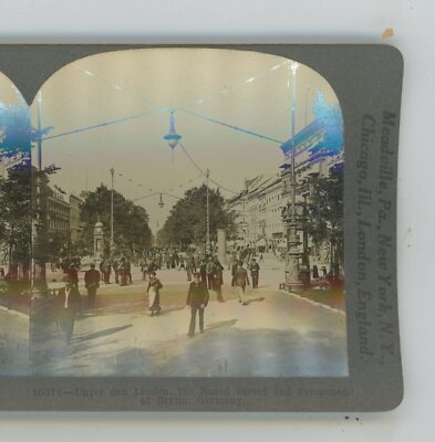Unter Den Linden Note Street & Promenade Berlin Germany Keystone Stereoview