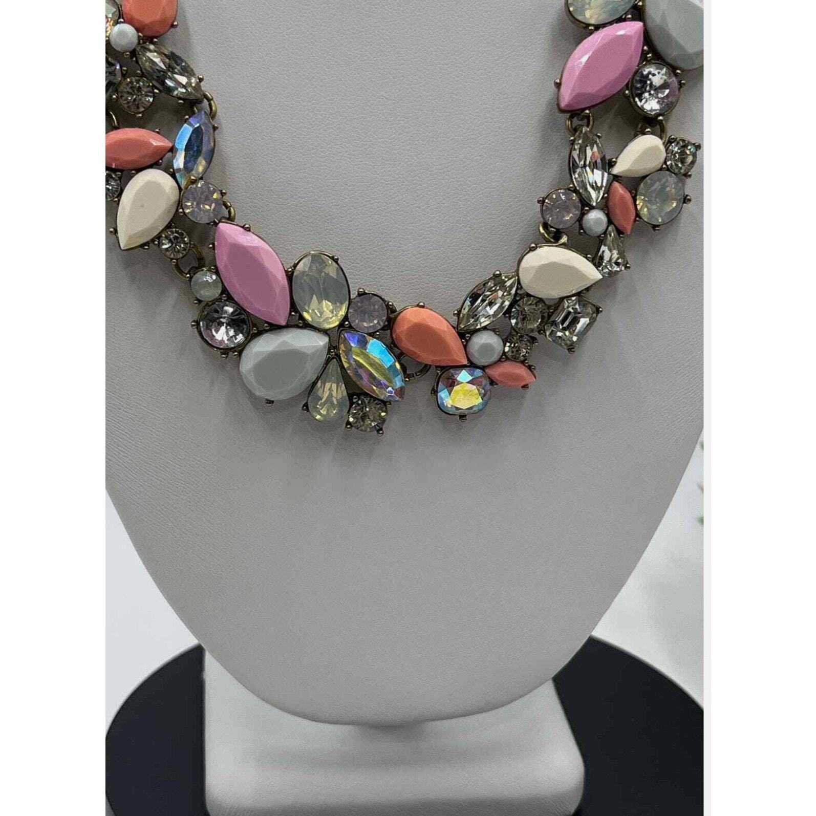 J. Crew multicolor rhinestone statement collar ne… - image 4