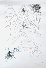 Salvador Dali Flying Dutchman Ghost Ship Pirate Signed Etching Richard Wagner