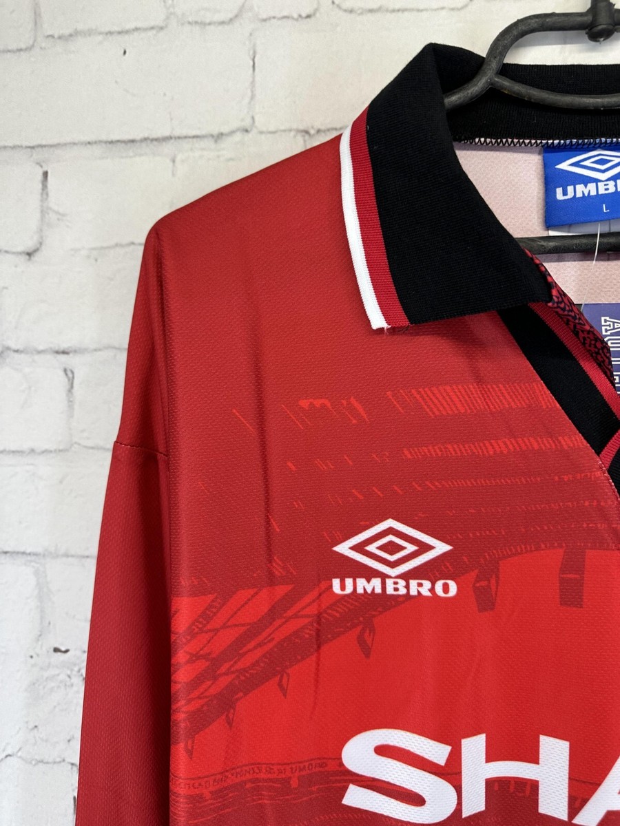 MANCHESTER UNITED 1994 1995 RETRO VINTAGE FOOTBALL SHIRT JERSEY L