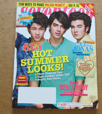 Seventeen Magazine Jonas Brothers Nick Jonas Joe Jonas Kevin Jonas