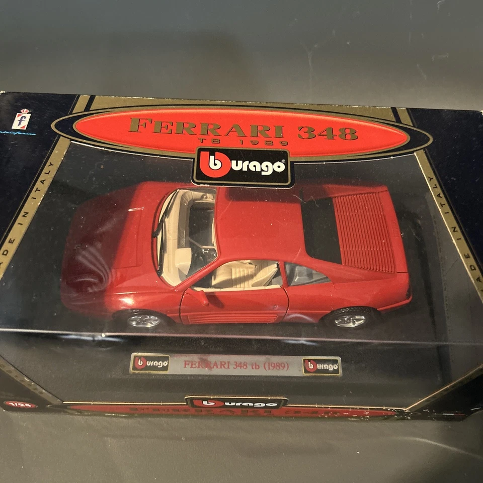 Coche fundido a presión Burago Ferrari 1989 348 TB 3039 Bburago nuevo stock antiguo Foto 2 de 4