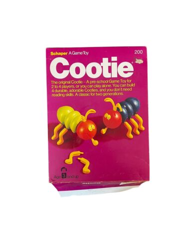 M-Vintage 1976 Schaper Cootie Game Set Purple Box Cat. #200 Board Game
