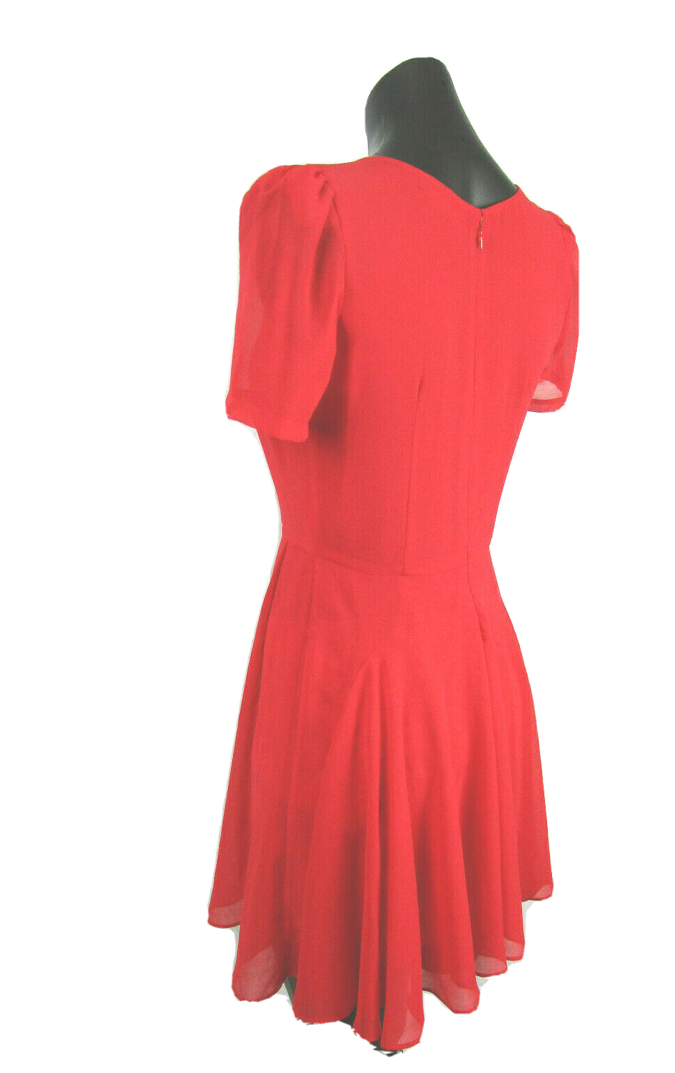M24 Lovely Sportsgirl Size 8 Red Flared Knee length Dress Chiffon eBay
