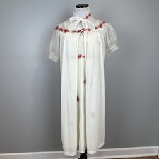 Vintage Nightgown Peignoir Mid Century Semi Sheer Lingerie by Binstrom Size 34