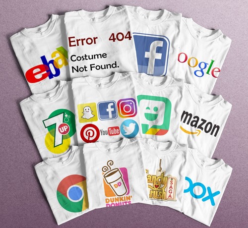Halloween Social media Logos T-Shirts 