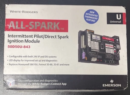 NEW White Rodgers 50D50U-843 Intermittent Pilot/Direct Spark Ignition Module