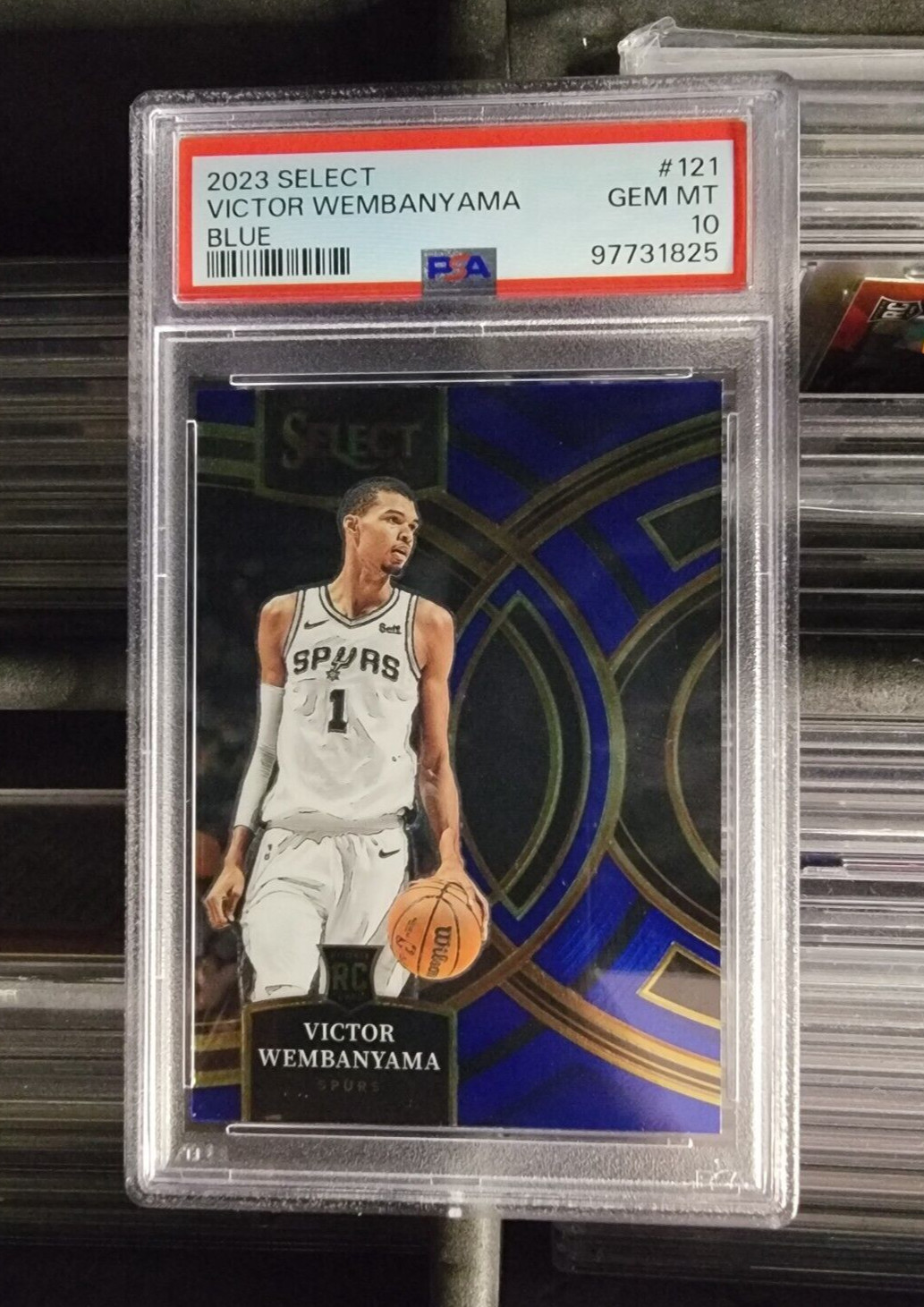 2023-24 Select Victor Wembanyama Premier Level #121 Retail Blue PSA 10 GEM MINT