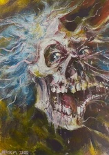 Mental Disintegration- 5x7 inch painting- artist Nick Mears