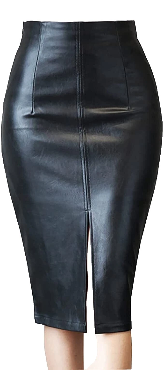 Faux Leather Casual Skirts for Women