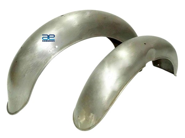 FüR Norton Slimline Dominator Vorne & Hinten Schutzblech Fender Set Bare Metal-image