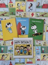 Retro Cool Peanuts & Snoopy Comic Strip Wrapping Paper Poster Or Greeting Cards