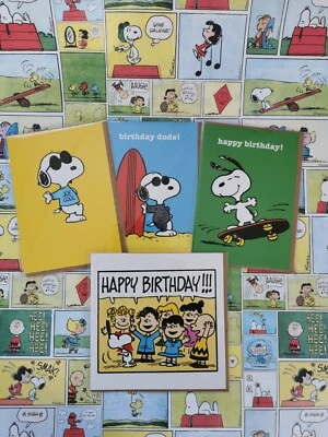 Retro Cool Peanuts & Snoopy Comic Strip Wrapping Paper Poster Or Greeting Cards