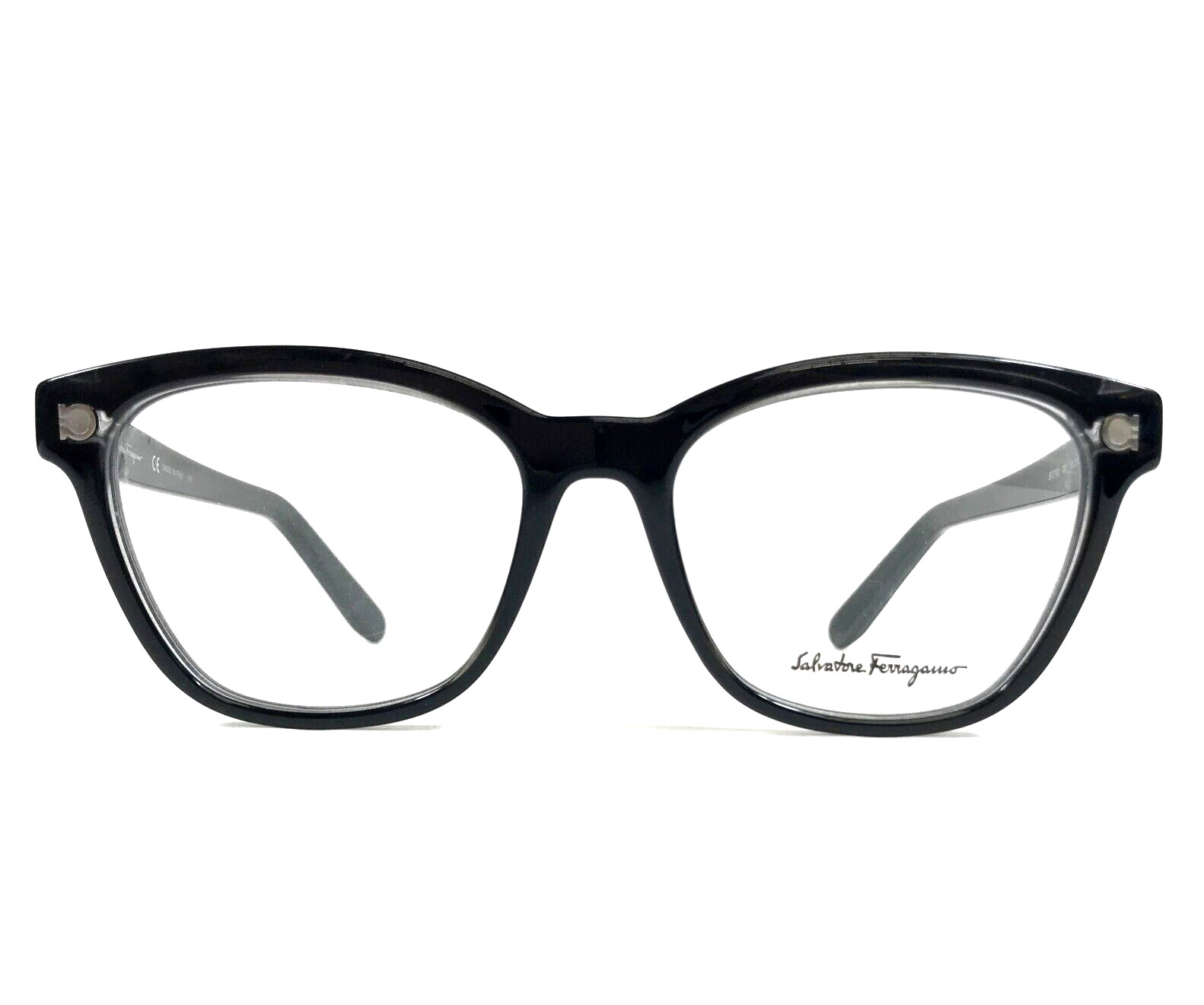 Оправа для очков Salvatore Ferragamo SF2766 001 Черная с прозрачным покрытием Кошачий глаз 53-17-140