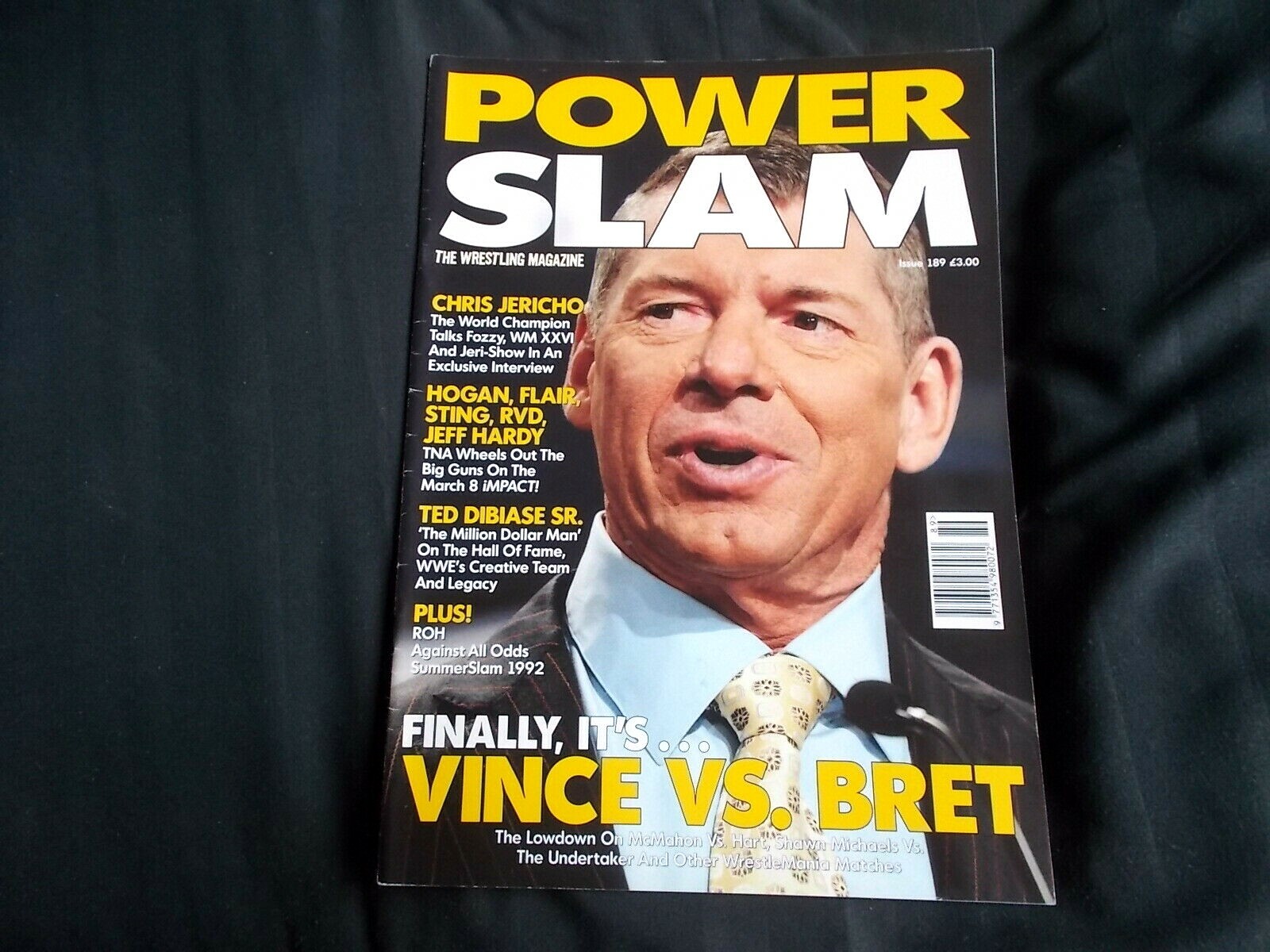 Power Slam Wrestling Magazine Issue 189 April 2010 Vince McMahon vs Bret Hart