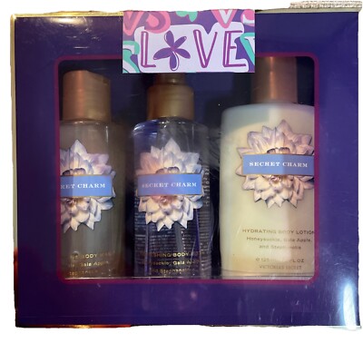 Victoria s Secret SECRET CHARM FANTASIES Body Mist, Lotion & Shower Gel BATH SET