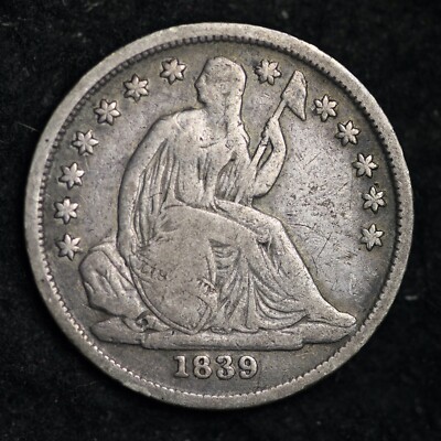 1839-O Seated Liberty Silver Dime CHOICE VF FREE SHIPPING E190 JCTN