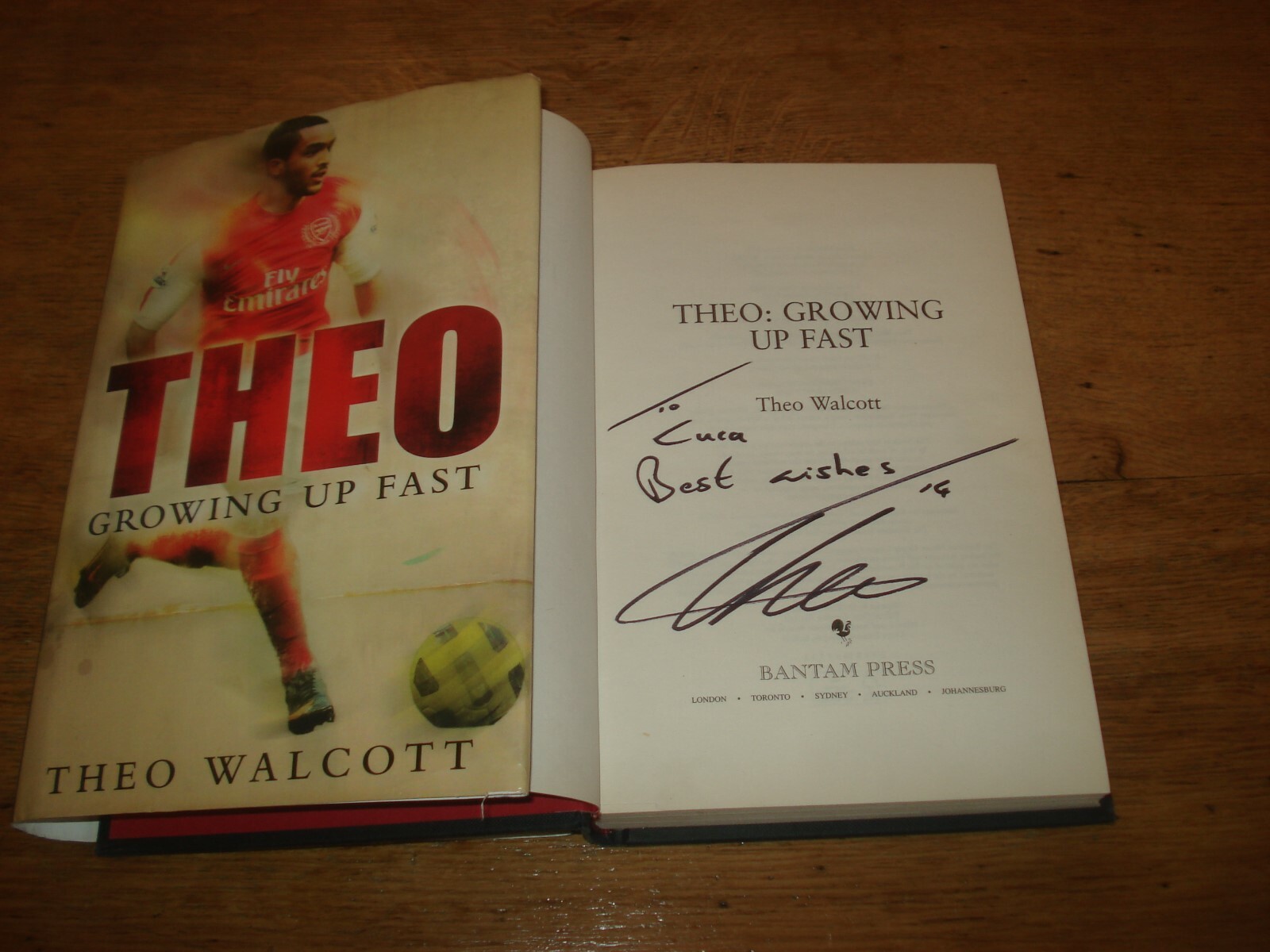 Theo: Growing Up Fast, Walcott, Theo, SIGNED COPY,1ST EDITION H/B 2011
