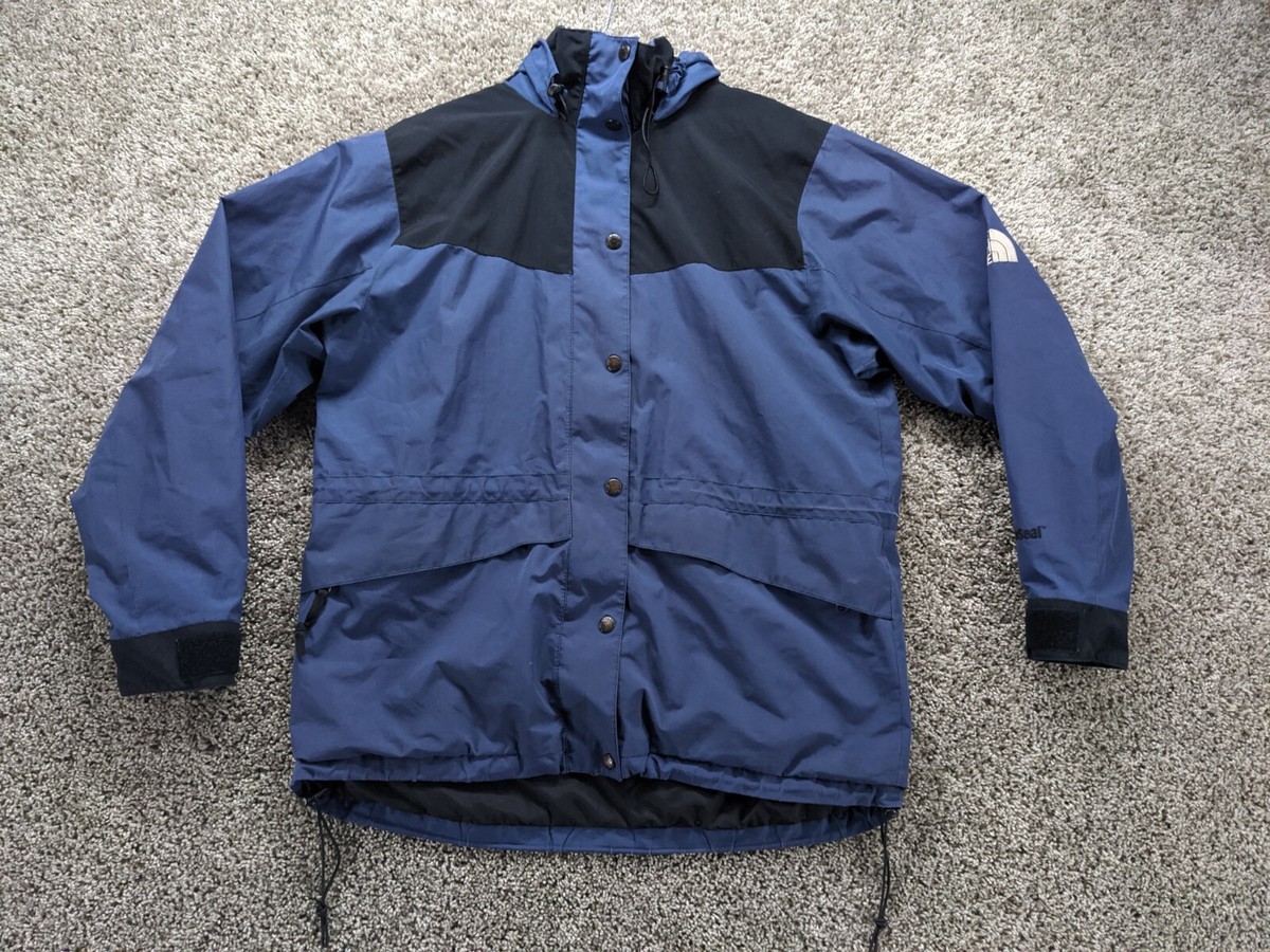 Vintage The North Face HydroSeal Jacket Men's Medium Blue Black