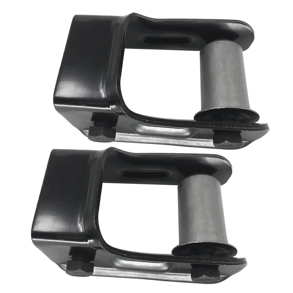 Juego de pares de grilletes de resorte de hoja trasero izquierdo y derecho para Chevrolet Blazer S10 GMC Sonoma Foto 4 de 4