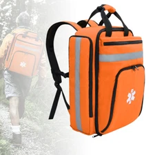 Outdoor First Aid Bag Shoulder Backpack Storage Bag Trauma Tool Bag Orange