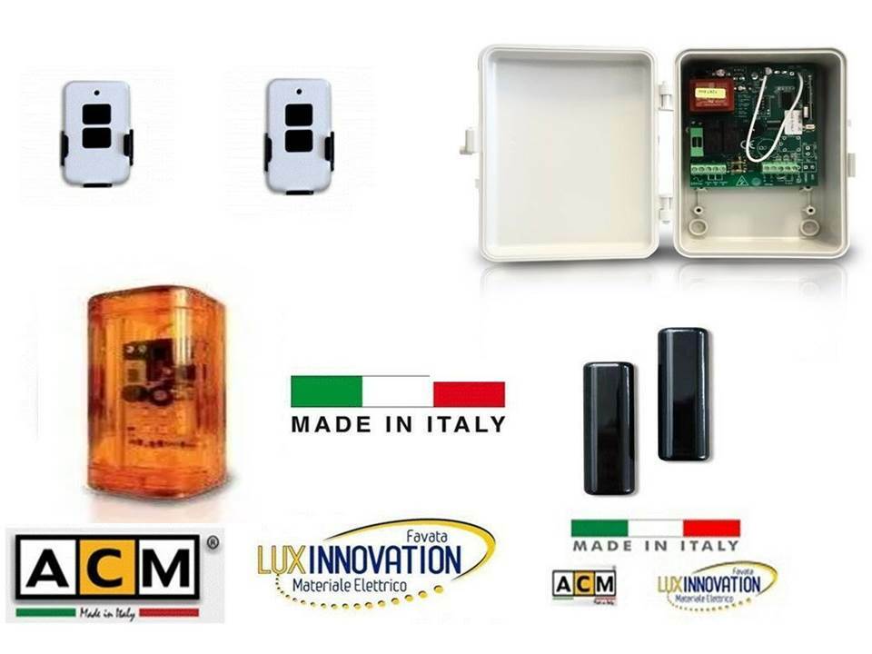 Kit Automazione Serranda 230V: Centrale + 2 Telecomandi + Accessori