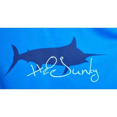 H2O Junky Long Sleeve Outdoors Performance Fishing Shirt Men's Medium. Blue.