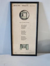 Antique Framed Broadsheet Poem: For A Guest Room, 1912