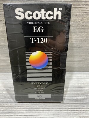 Scotch TM Video Cassette EG 6 Hr VHS T120 Every Day Use New Sealed