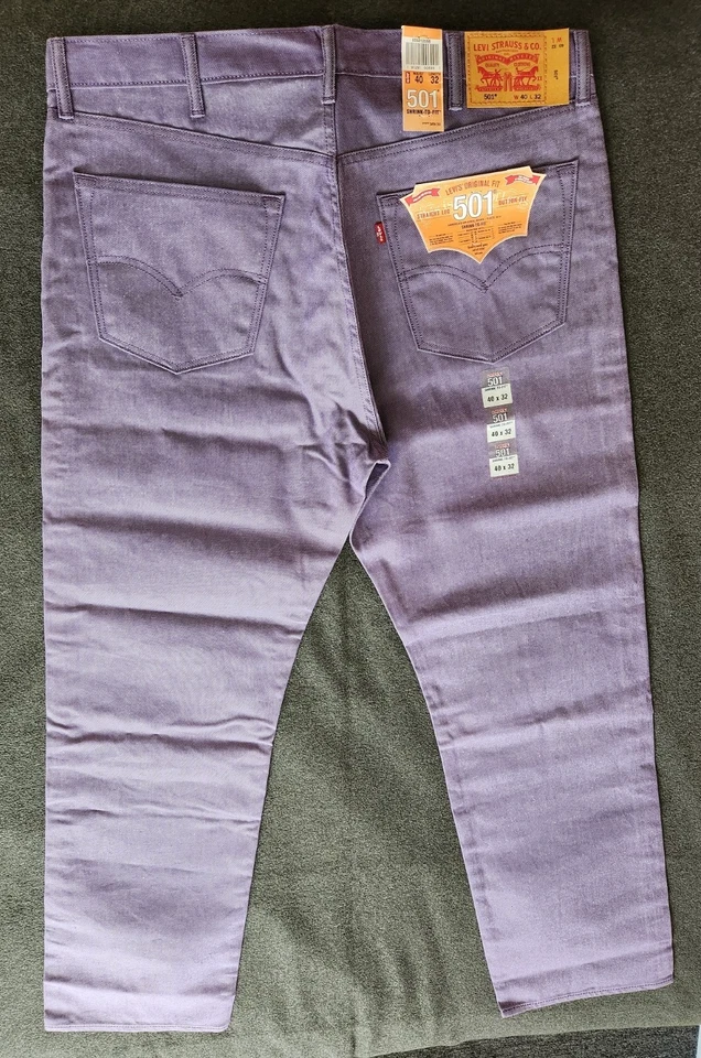 Jeans Levi's 501 retráctiles 40x32 púrpura Foto 2 de 4