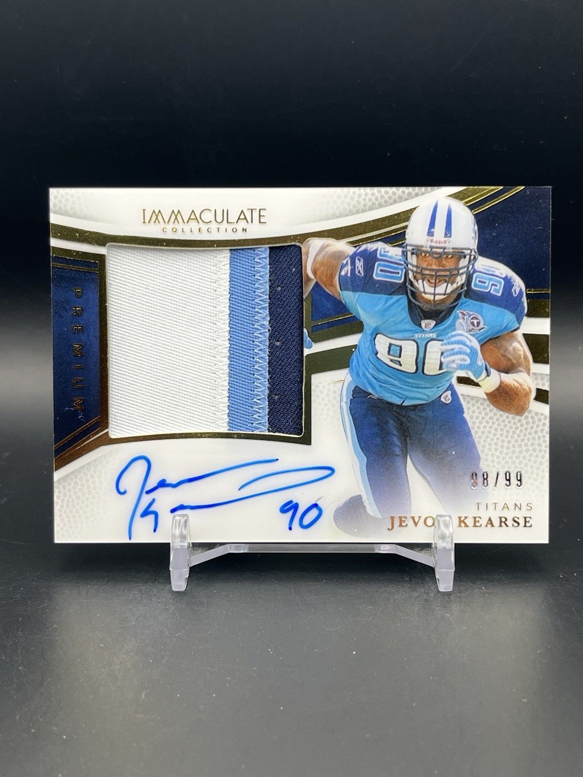 2025 Immaculate - Premium Patch Autos JEVON KEARSE #/99 Gold PPA-JKE Titans HoF