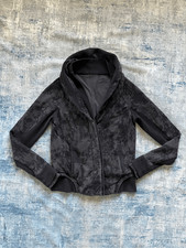 Lululemon To Class Sea Bed Black Deep Coal / Black Button Front Jacket Size 8