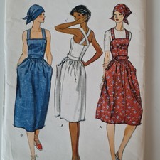 CUT 70s VOGUE 9209 MISSES' B36 SIZE 14 BACK-WRAP SUNDRESS SEWING PATTERN