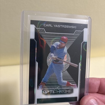 Leaf Carl Yastrzemski Optichrome 1/1 Pre-Production Proof Baseball Black Oil  