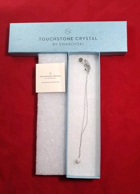 Swarovski Touchstone Crystal Necklace April Birthstone Necklace Pave Ball NIB