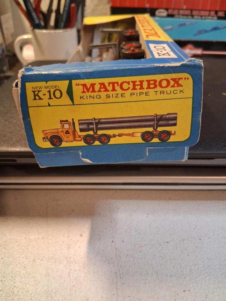 Matchbox Lesney KingSize K-10 Scammell Contractor Pipe Truck! Includes 6 Pipes - Image 2 of 4