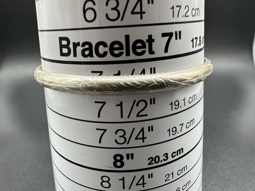 Vintage Bangle Bracelet Sterling Silver Engraved Hinged Cuff Safety Chain 7.25” - Picture 8 of 10