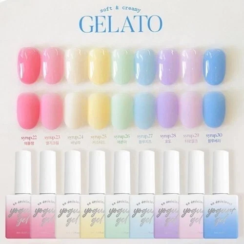 Yogurt GEL Nail Gelato 9 Colors Gel Nail Polish Set K-Beauty