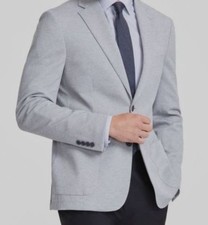 Calvin Klein Men's Gray Slim-Fit Knit Sport Coat Jacket Size 36S