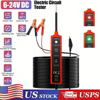 #ad #ad 6 24V Car Auto Electrical Power Circuit Tester Probe Digital Test Device USA $13.78