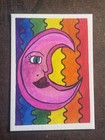 ACEO Moon In Rainbow Stripes Original Marker And Watercolor Stacy Hedrick Art — photo 1
