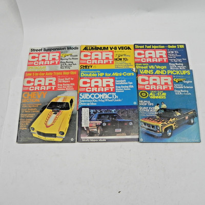 1973 CAR CRAFT MAGAZINE LOT OF 6 ISSUES RACING PERFORMANCE CUSTOM BUILDS RACING