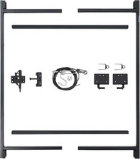 Adjust-A-Gate Full Frame Gate Fence Kit, Fits 60-96" Openings  up to 5', Black