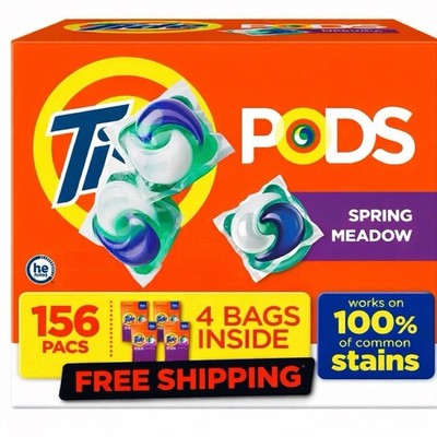 Tide PODS Laundry Detergent Pacs Spring Meadow 156 Ct HE Washer Compatible